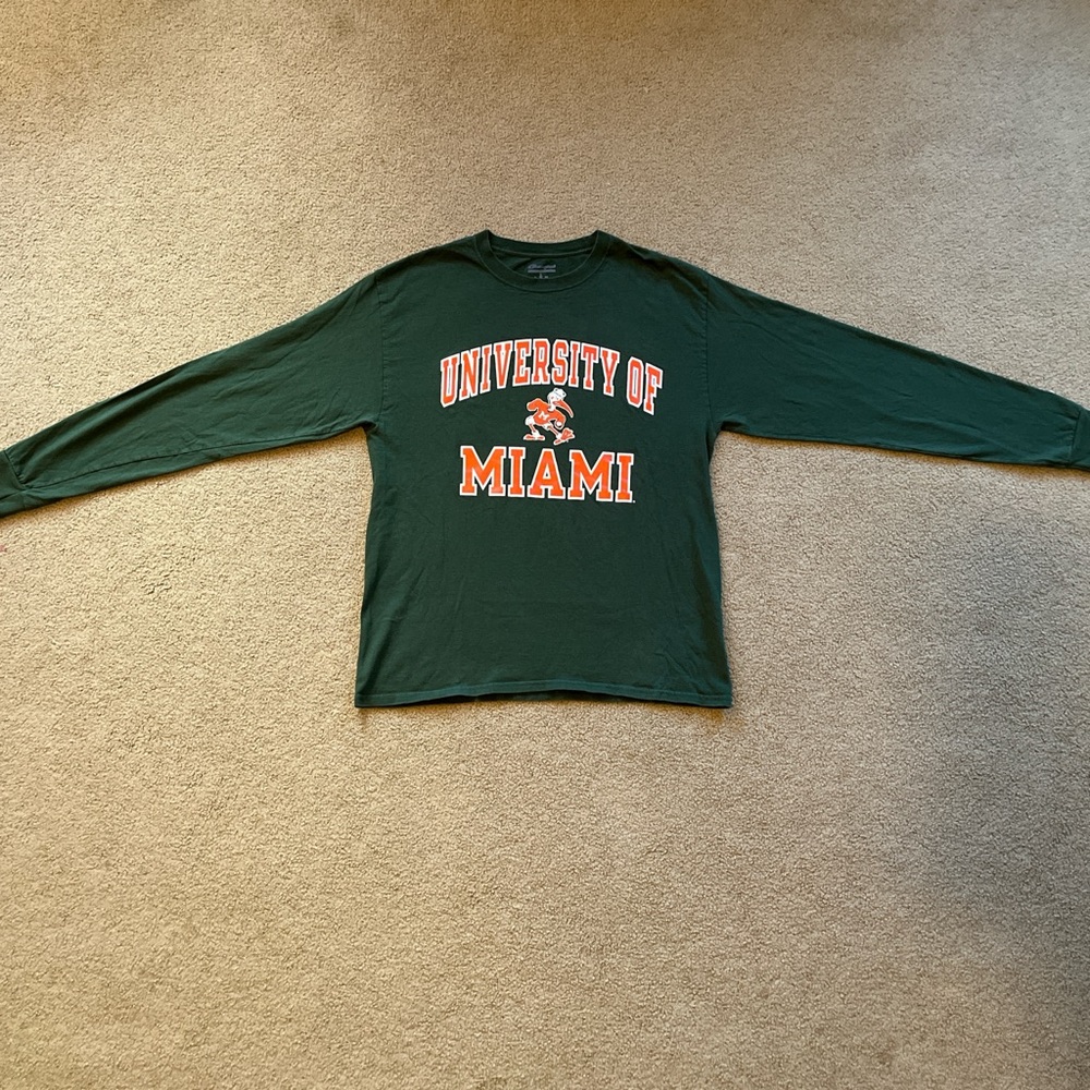 champion long sleeve university of miami